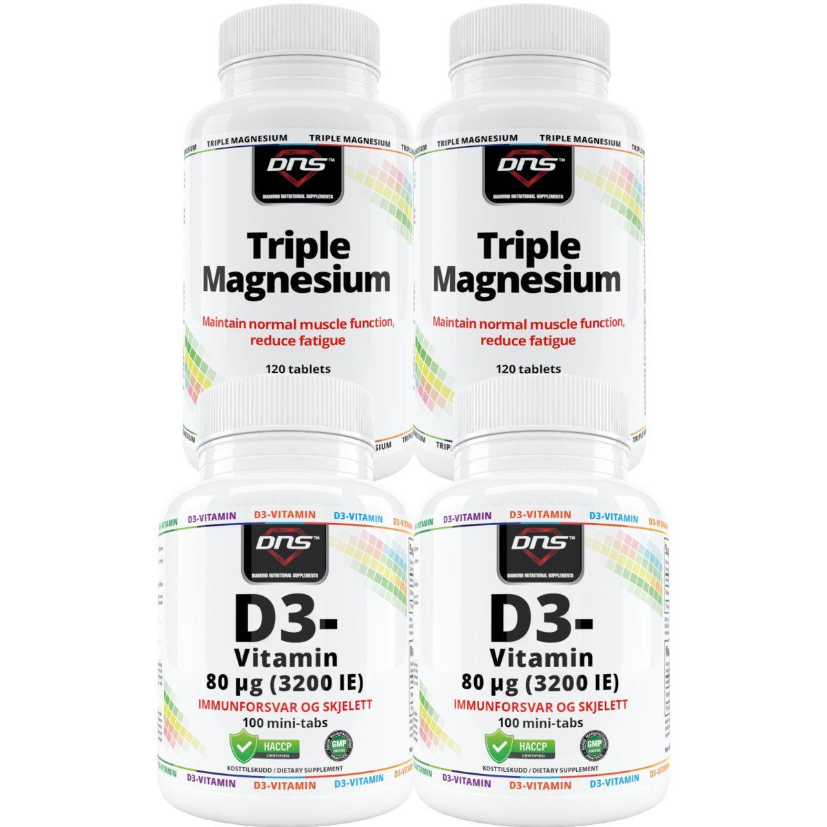 DNS Magnesium og Vitamin D3 pakketilbud produktbilde
