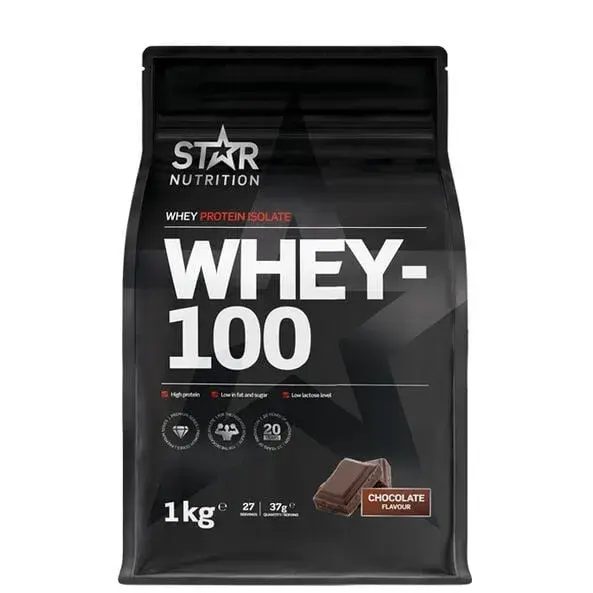 Star Nutrition Whey-100 Myseprotein 1 kg produktbilde