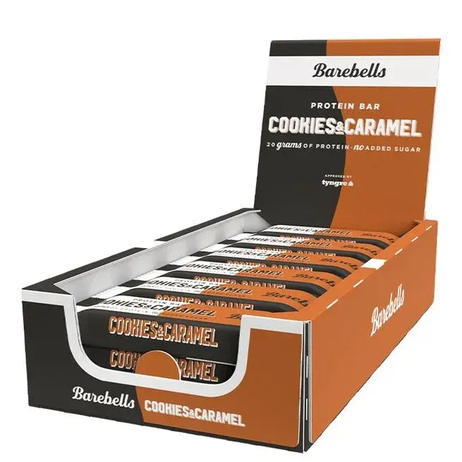 Barebells Proteinbar 55 g Cookies & Caramel (12-pakke) produktbilde