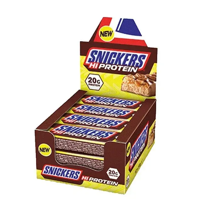 Snickers High Protein Bar 55 g (12-pakke) produktbilde